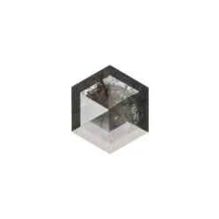 .82 Carat Salt And Pepper Rose Cut Hexagon Diamond
