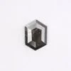 .84 Carat Salt And Pepper Rose Cut Hexagon Diamond