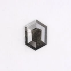 .84 Carat Salt And Pepper Rose Cut Hexagon Diamond