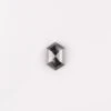 .84 Carat Black Rose Cut Hexagon Diamond