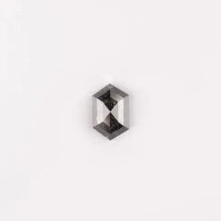 .84 Carat Black Rose Cut Hexagon Diamond
