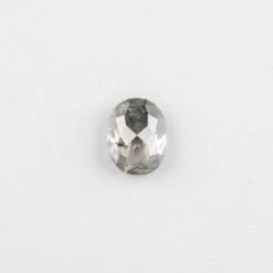 .90 Carat Salt And Pepper Double Cut Oval Diamond
