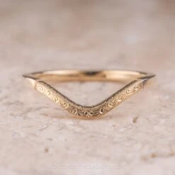 Vintage Classic Contour Wedding Band, 14k Yellow Gold
