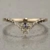 15 Ombre Diamond Wedding Ring, Adorn Ombre Vivian Setting, 14k Yellow Gold