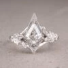 1.07 Carat Kite Moissanite Engagement Ring, Thistle Setting, Platinum