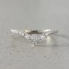 Round And Baguette Diamond V Band, Extra Diamond Paloma Setting, Platinum