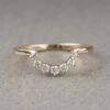 7 White Diamond Constellation Wedding Band, 14k Yellow Gold