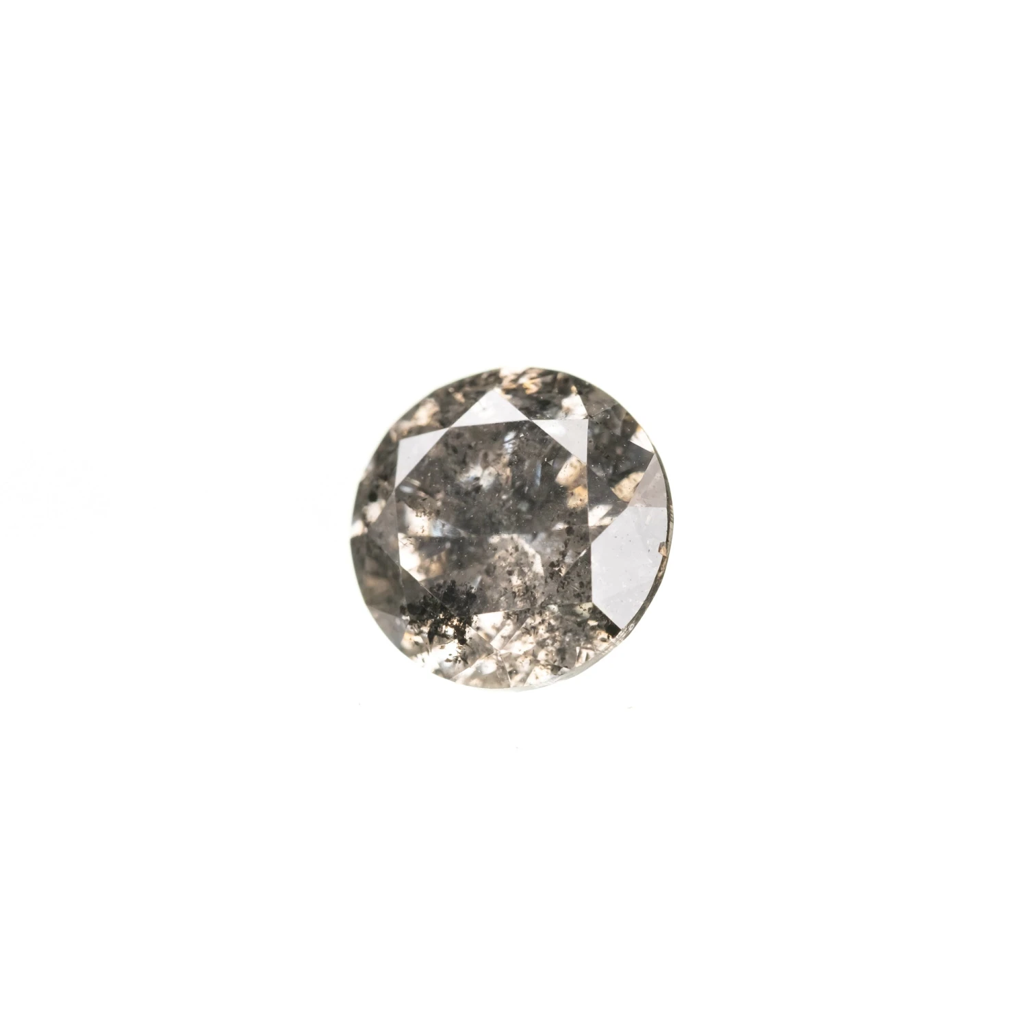 1.05 Carat Salt And Pepper Brilliant Cut Round Diamond - Image 2