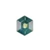 1.03 Carat Opalescent Green Step Cut Hexagon Sapphire