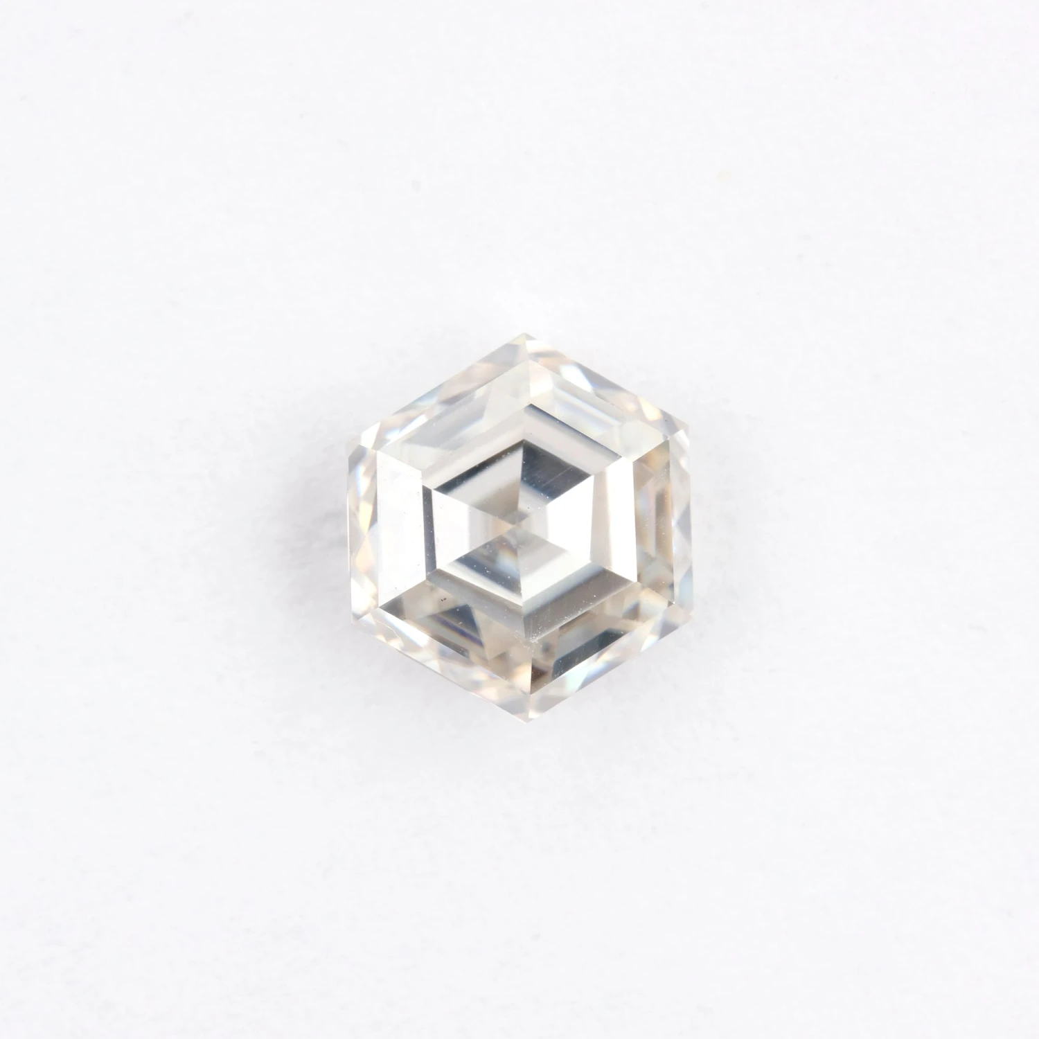 1.21 Carat Clear White Step Cut Hexagon Moissanite