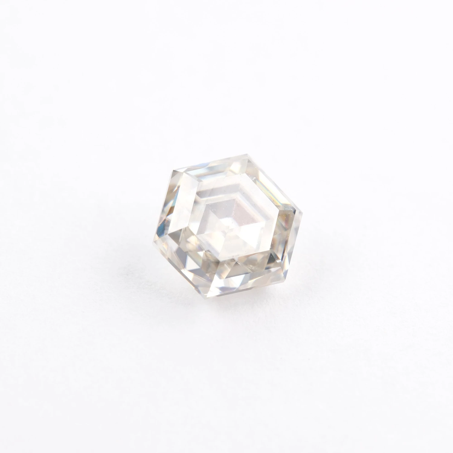 1.21 Carat Clear White Step Cut Hexagon Moissanite - Image 5