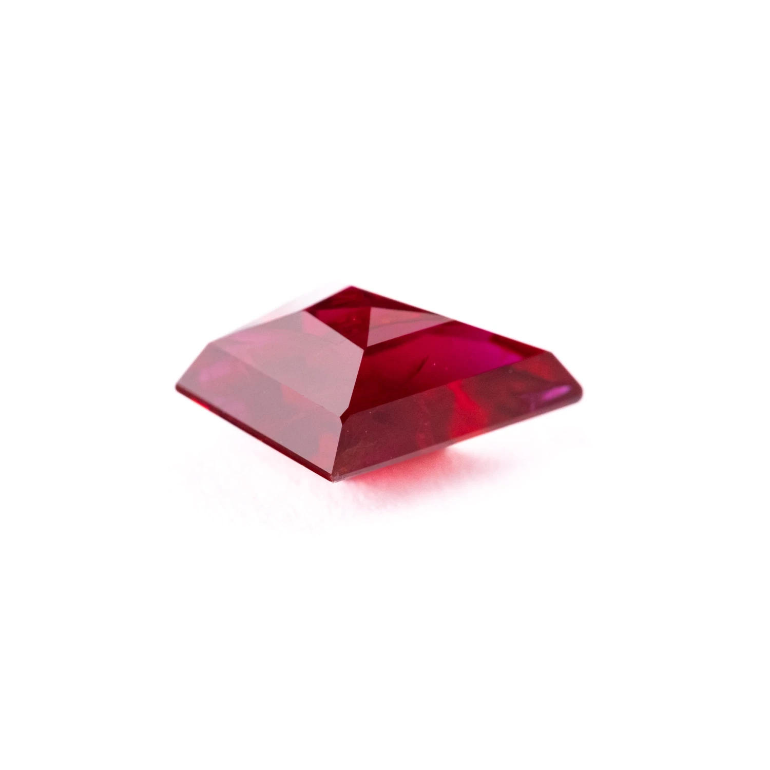 1.21 Carat Deep Red Double Cut Kite Ruby - Image 3