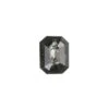 1.23 Carat Black Rose Cut Emerald Diamond