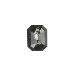 1.23 Carat Black Rose Cut Emerald Diamond