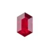 1.25 Carat Deep Red Double Cut Hexagon Ruby