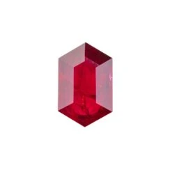 1.25 Carat Deep Red Double Cut Hexagon Ruby