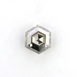 1.16 Carat Translucent Grey Step Cut Hexagon Moissanite