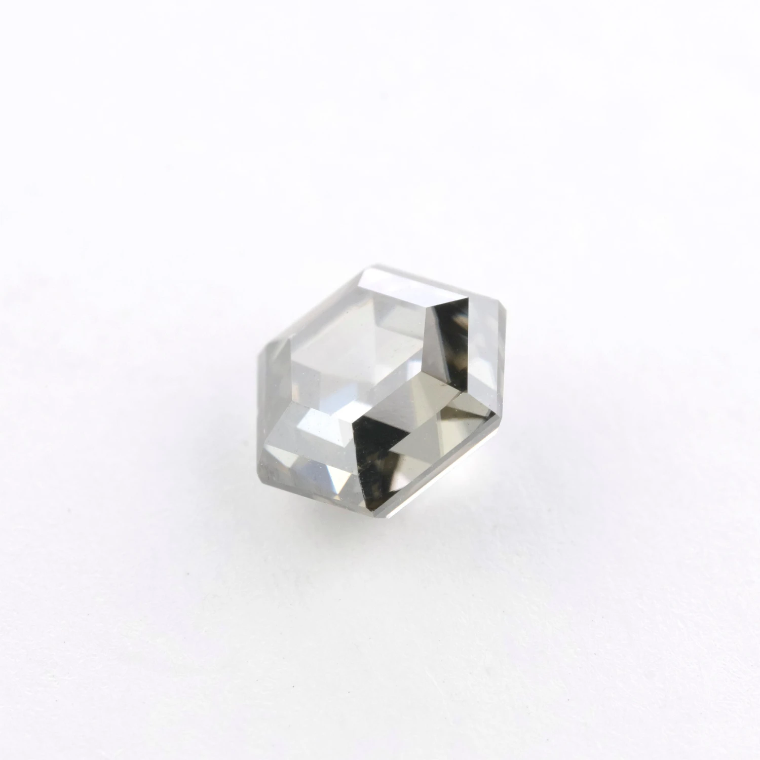 1.16 Carat Translucent Grey Step Cut Hexagon Moissanite - Image 2