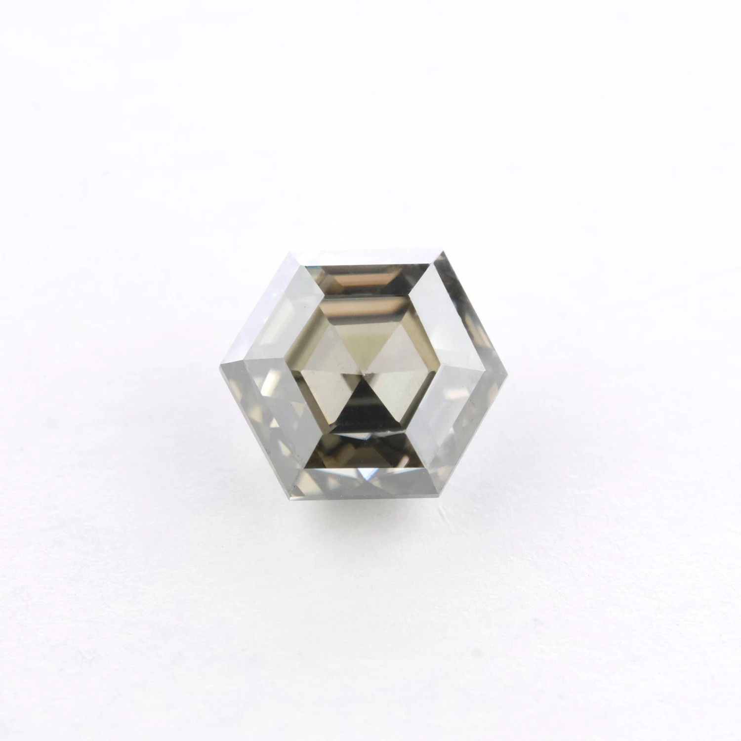 1.16 Carat Translucent Grey Step Cut Hexagon Moissanite - Image 5