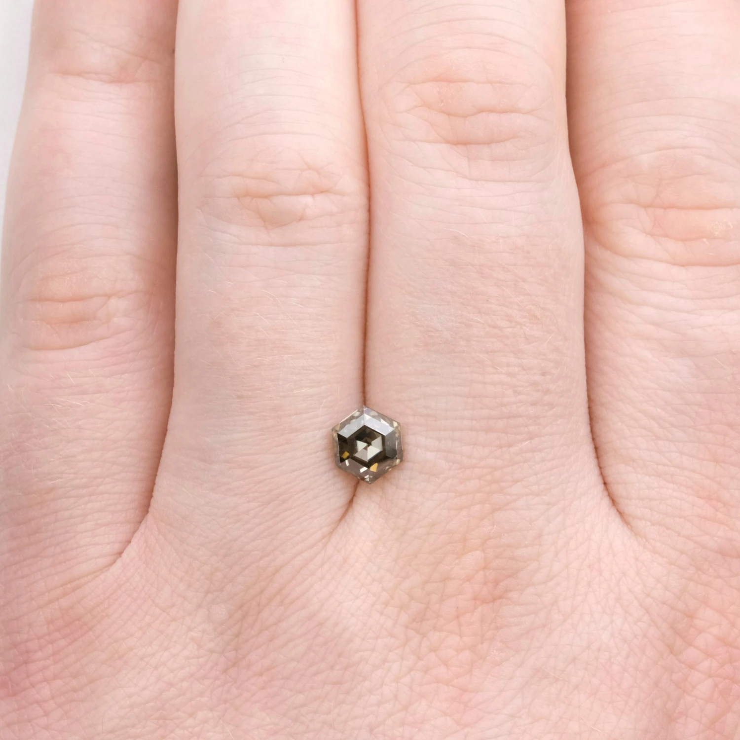 1.16 Carat Translucent Grey Step Cut Hexagon Moissanite - Image 6