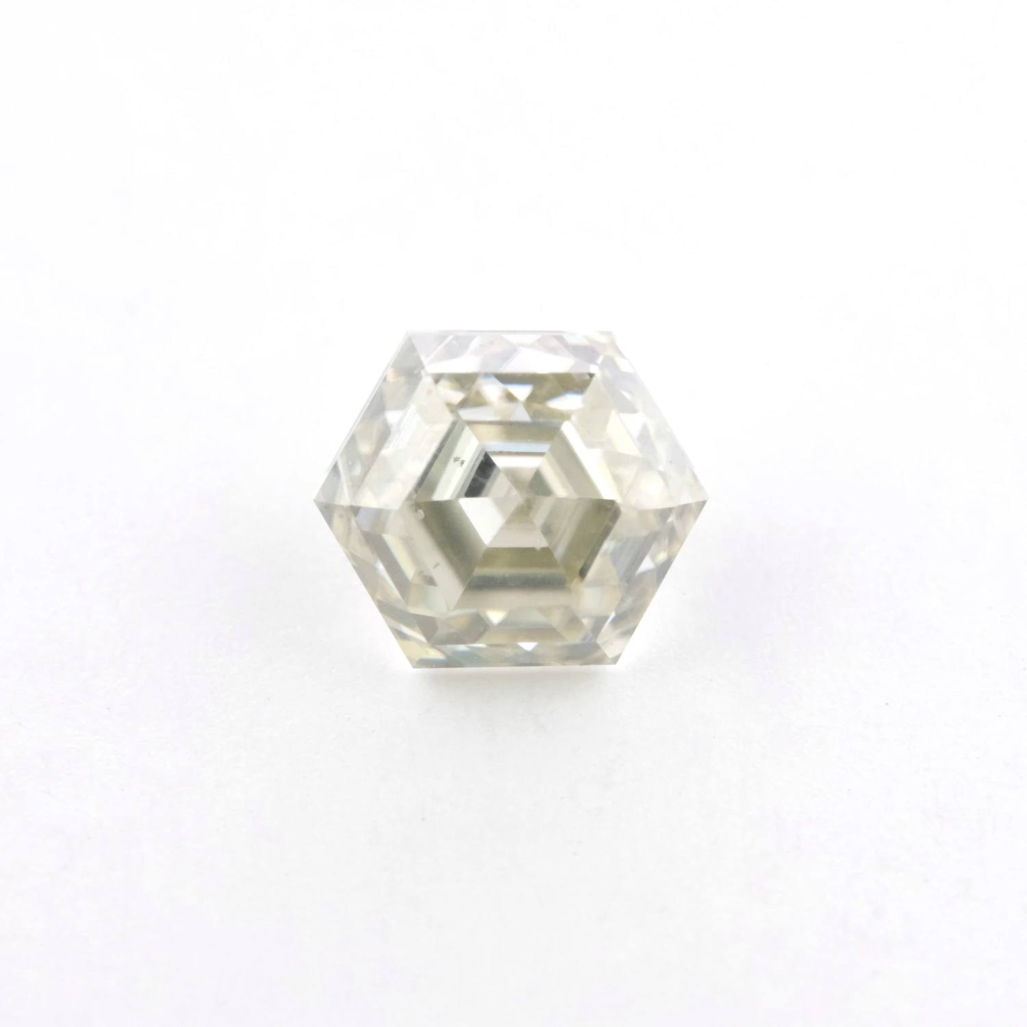 1.35 Carat Warm Toned Step Cut Hexagon Moissanite - Image 5