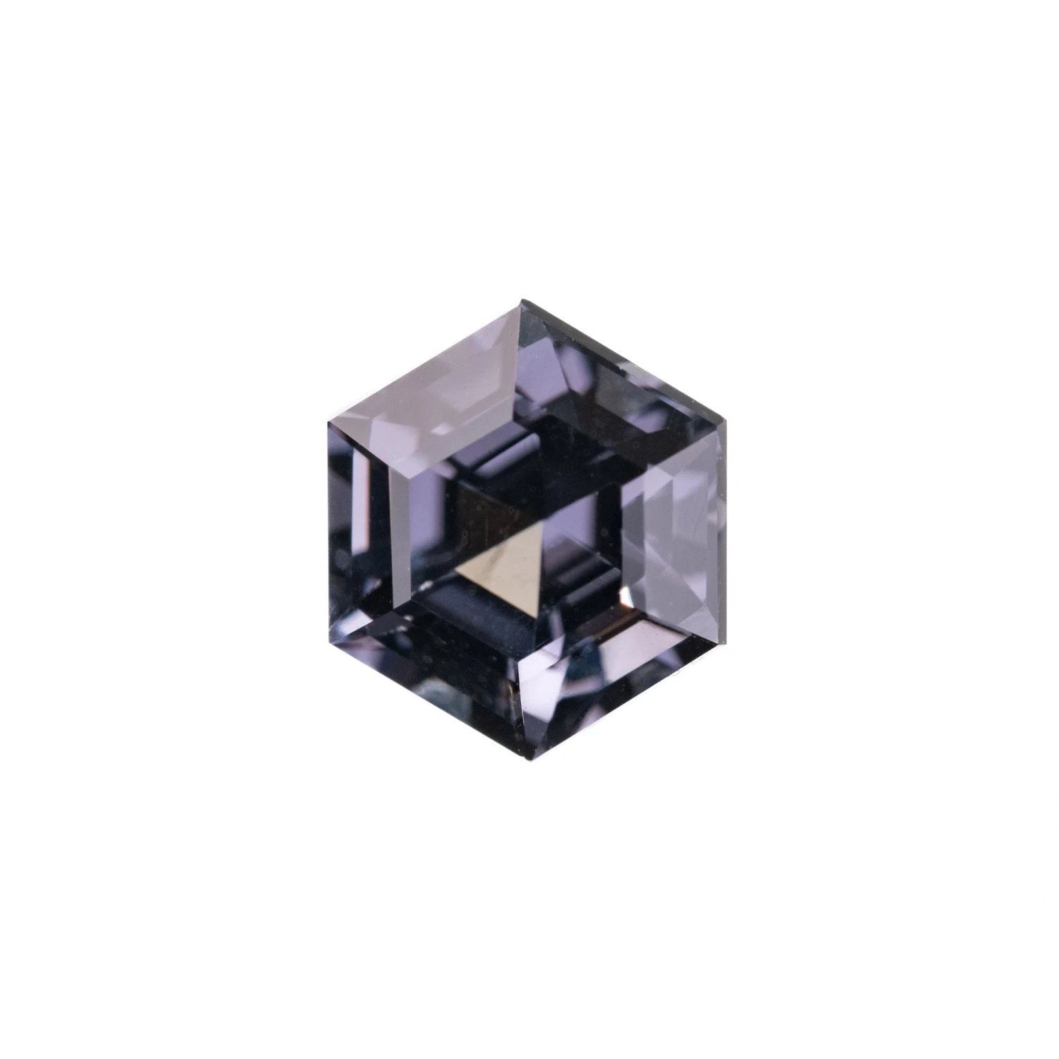 1.44 Carat Dark Grey Brilliant Cut Hexagon Spinel