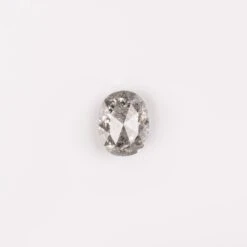 1.45 Carat Salt And Pepper Rose Cut Oval Diamond