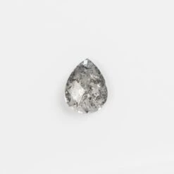1.51 Carat Salt And Pepper Rose Cut Pear Diamond