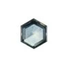 1.66 Carat Teal Blue Rose Cut Hexagon Sapphire