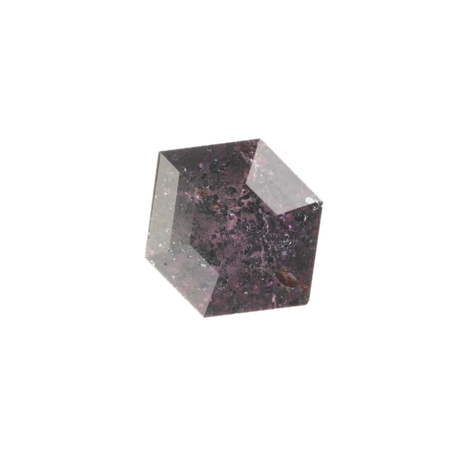 1.72 Carat Speckled Purple Full Cut Hexagon Sapphire - Image 2