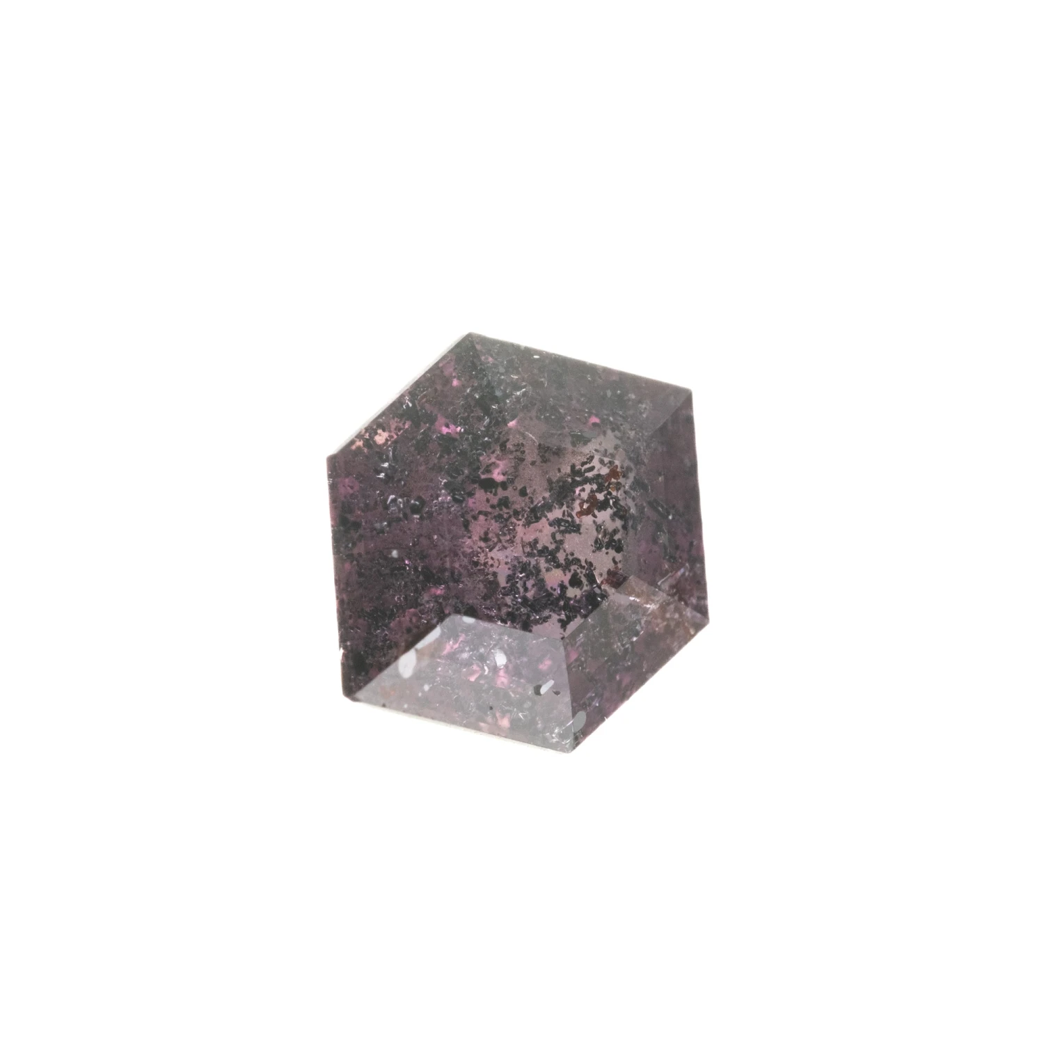 1.72 Carat Speckled Purple Full Cut Hexagon Sapphire - Image 3