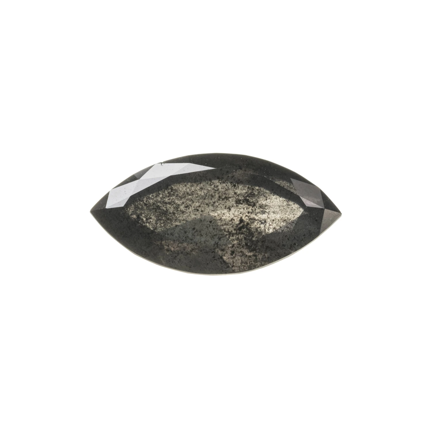 1.73 Carat Salt And Pepper Double Cut Marquise Diamond - Image 5