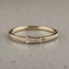 .13 Carat White Tapered Baguette Diamond Ring, 14K Yellow Gold