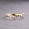 Diamond V Band, Juliette Setting, 14K Yellow Gold