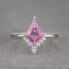3.41 Carat Pink Kite Sapphire Engagement Ring, Ava Setting, Platinum