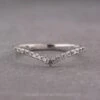 Grey Diamond Wedding Band, 15 Diamond Vivian Setting, Platinum