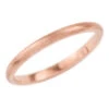 2mm Wide X 1.7mm Thick, 14k Rose Gold Half Round Wedding Band, Matte
