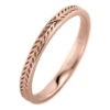Eco Friendly Chevron Wedding Band, 14K Rose Gold