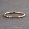Hammered Harper Cuff Wedding Band, 14k Rose Gold