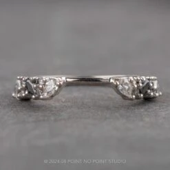 Ombre Diamond Wedding Cuff, Gemini Setting, 14K White Gold