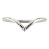 Single Diamond Vivian Wedding Band, 14k White Gold