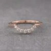 7 White Diamond Constellation Wedding Band, 14k Rose Gold