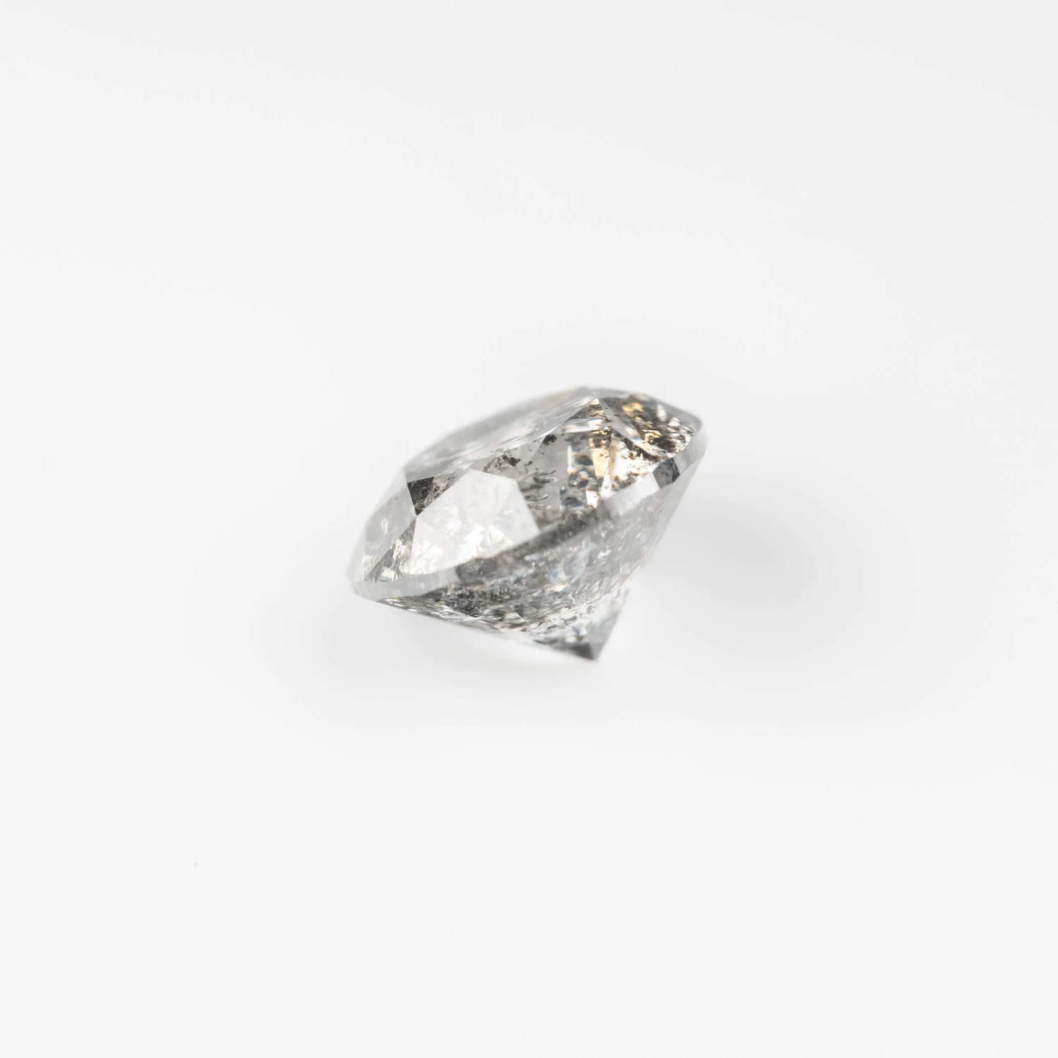 2.02 Carat Salt And Pepper Brilliant Cut Round Diamond - Image 3