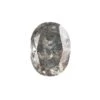 2.25 Carat Salt And Pepper Brilliant Cut Oval Diamond