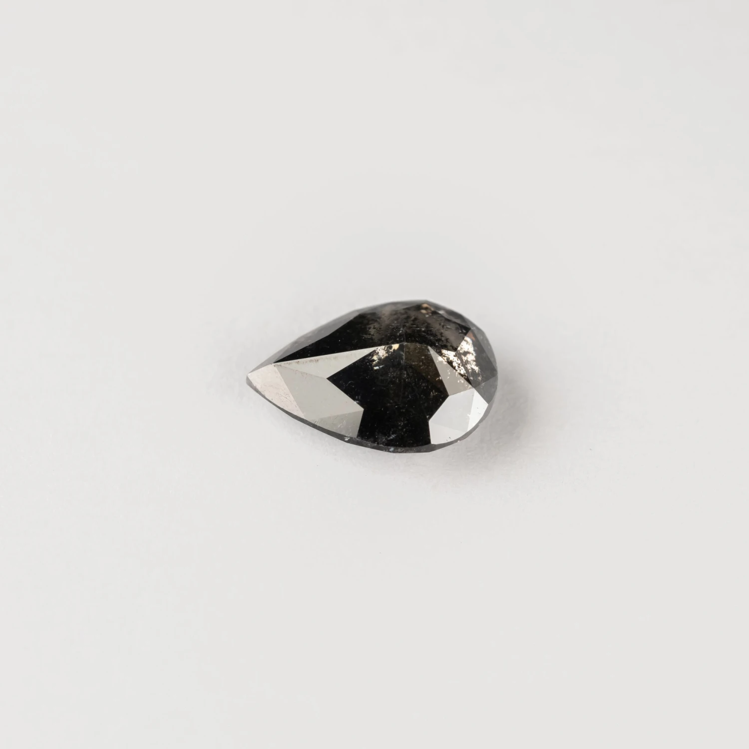 2.30 Carat Black Double Cut Pear Diamond - Image 2