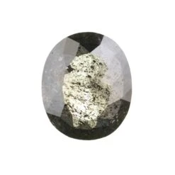 2.57 Carat Salt And Pepper Rose Cut Oval Diamond