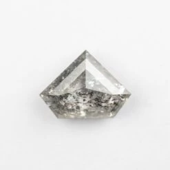 2.67 Carat Salt And Pepper Double Cut Shield Diamond