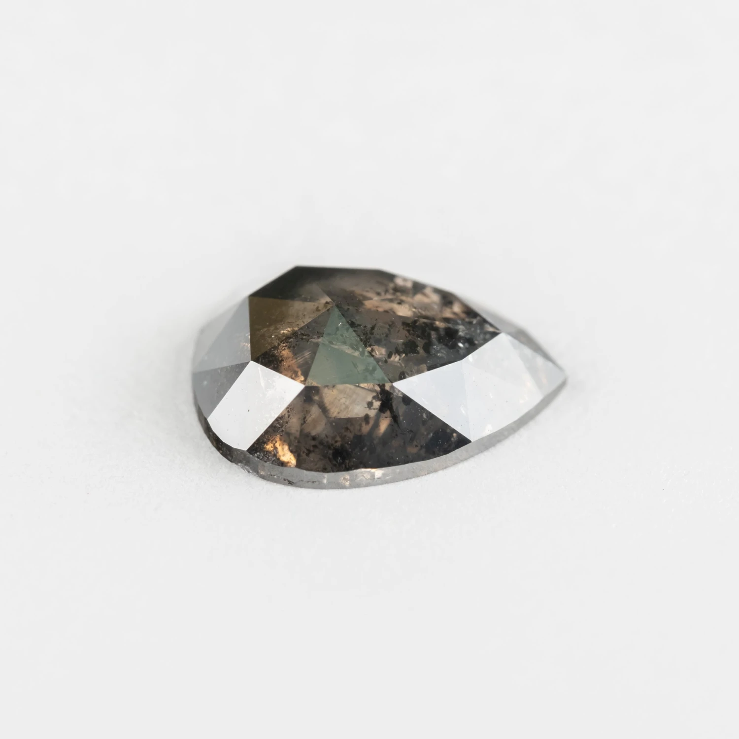 2.57 Carat Black Rose Cut Pear Diamond - Image 3