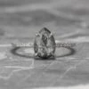 1.90 Carat Salt And Pepper Pear Diamond Engagement Ring, Jules Setting, Platinum