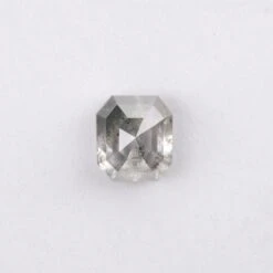 1.07 Carat Salt And Pepper Rose Cut Asscher Diamond